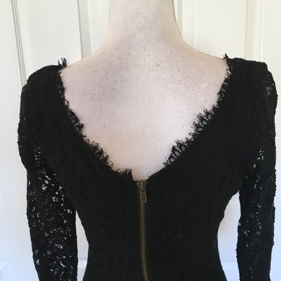 Diane Von Furstenberg Zarita lace dress in black Sz 4 - Picture 7 of 8